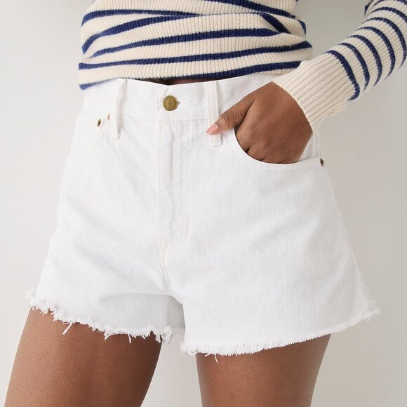 J. Crew White denim cut off distressed frayed shorts (size 30) - Picture 8 of 10